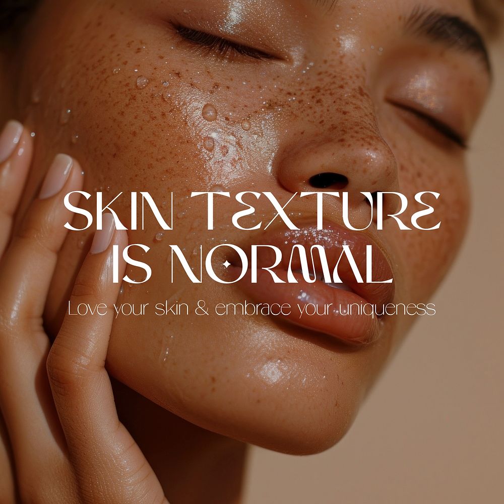 Skin positivity Instagram post template