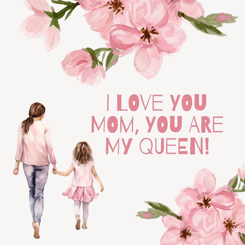 Mother's day quote Instagram post template