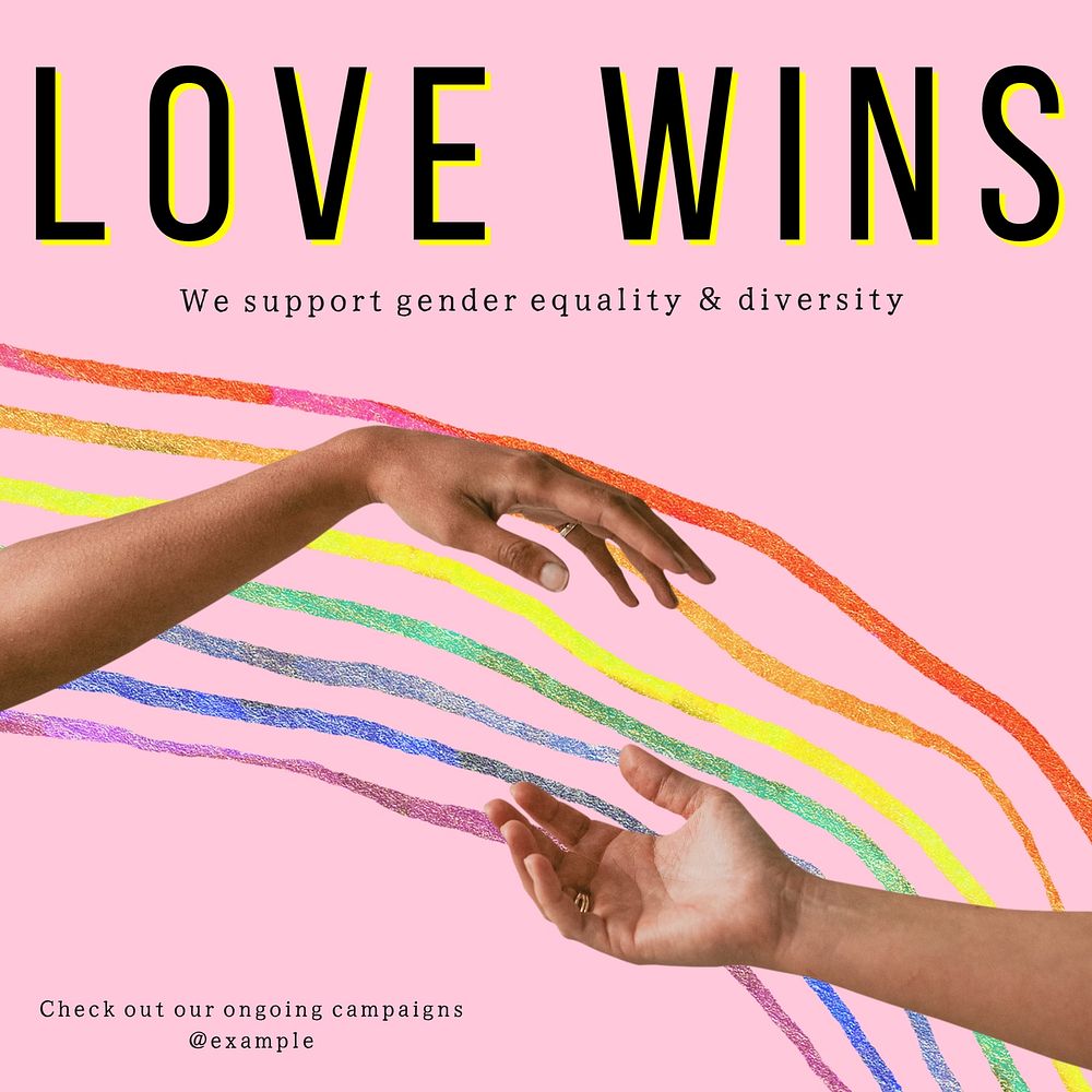 Love wins Instagram post template