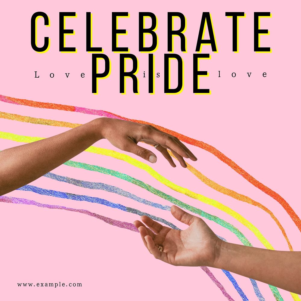 Pride month Instagram post template