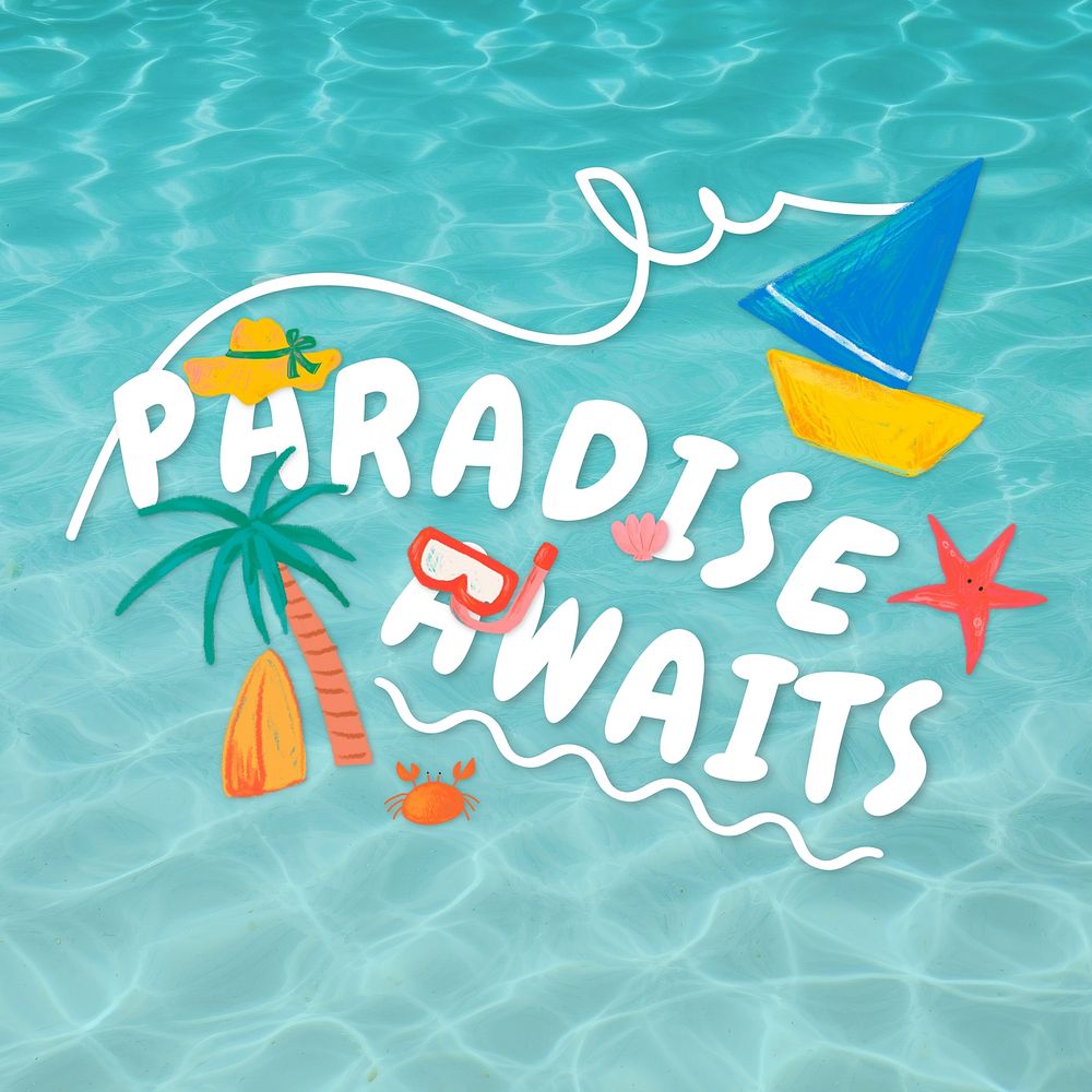 Paradise awaits Instagram post template