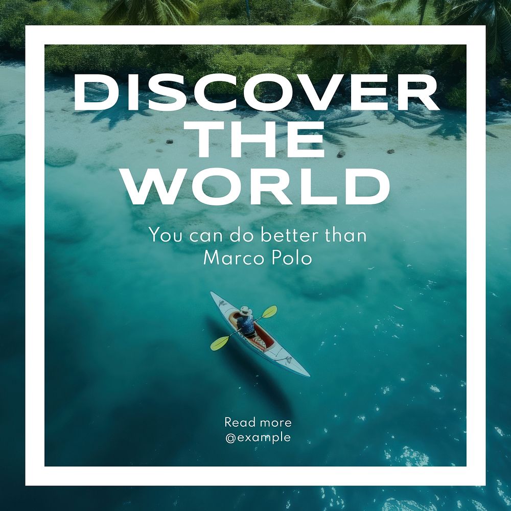 Discover the world Instagram post template