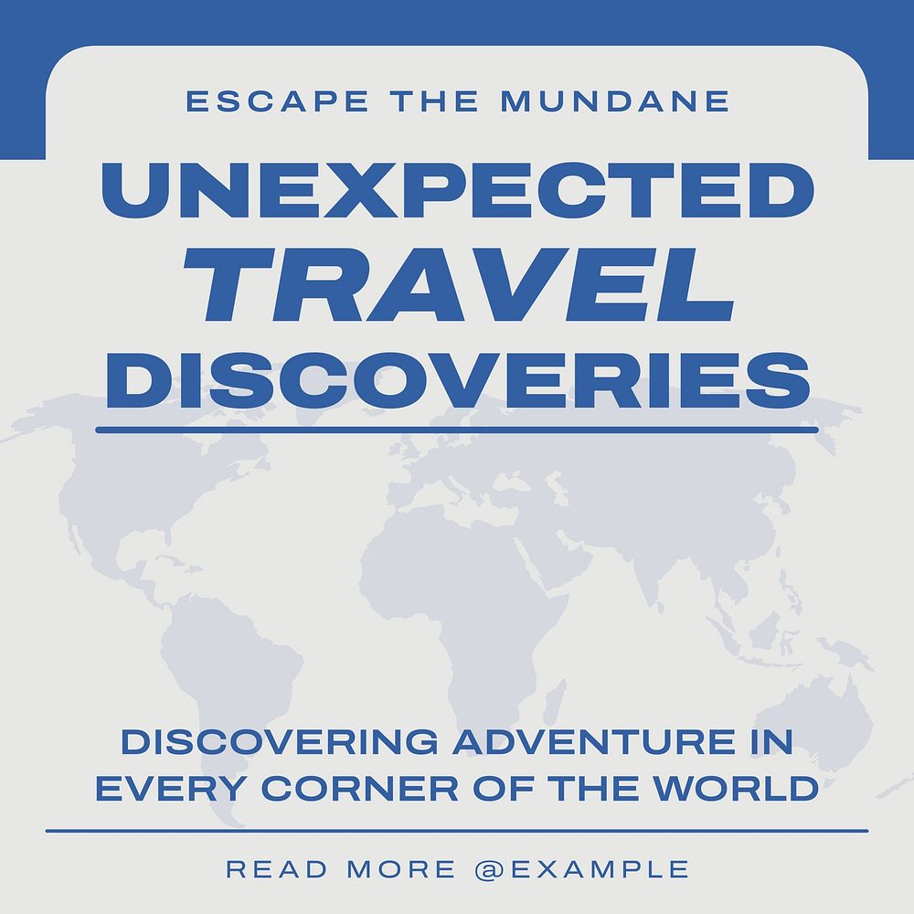 Travel discoveries Instagram post template