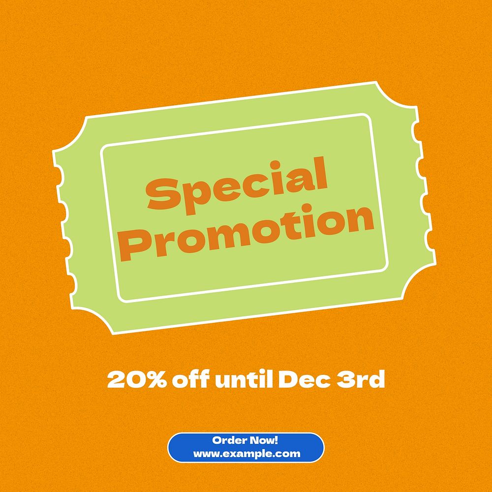 Special promotion Instagram post template