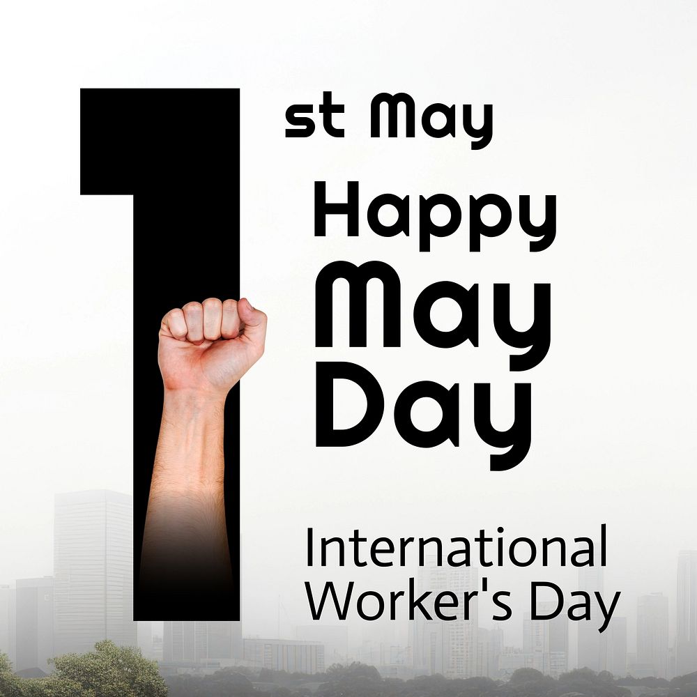 May Day Instagram post template