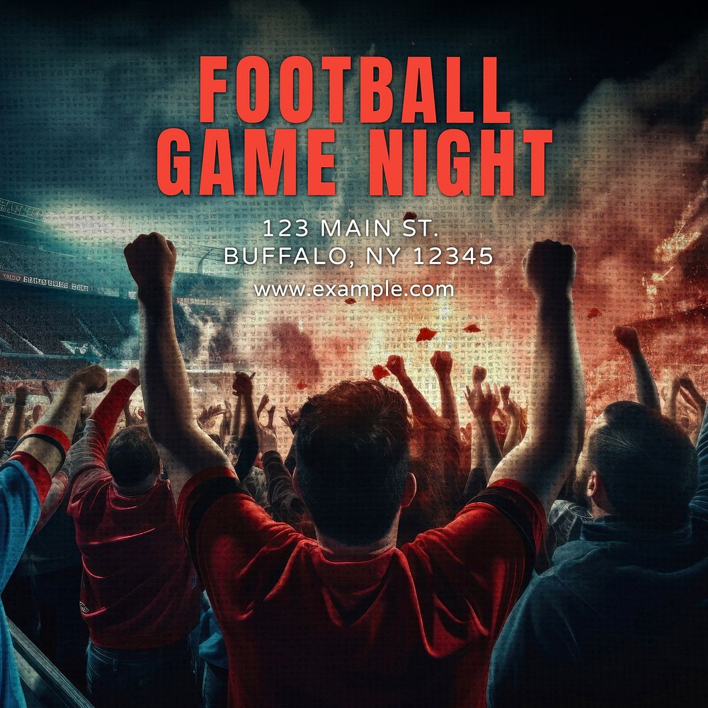 Football game night Instagram post template