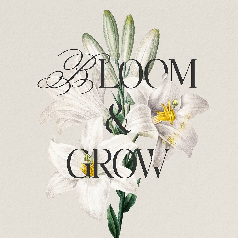 Bloom & grow Instagram post template