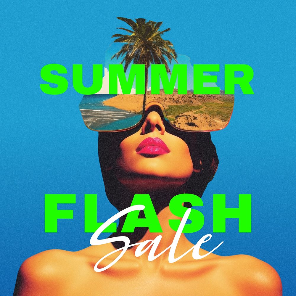 Summer flash sale Instagram post template
