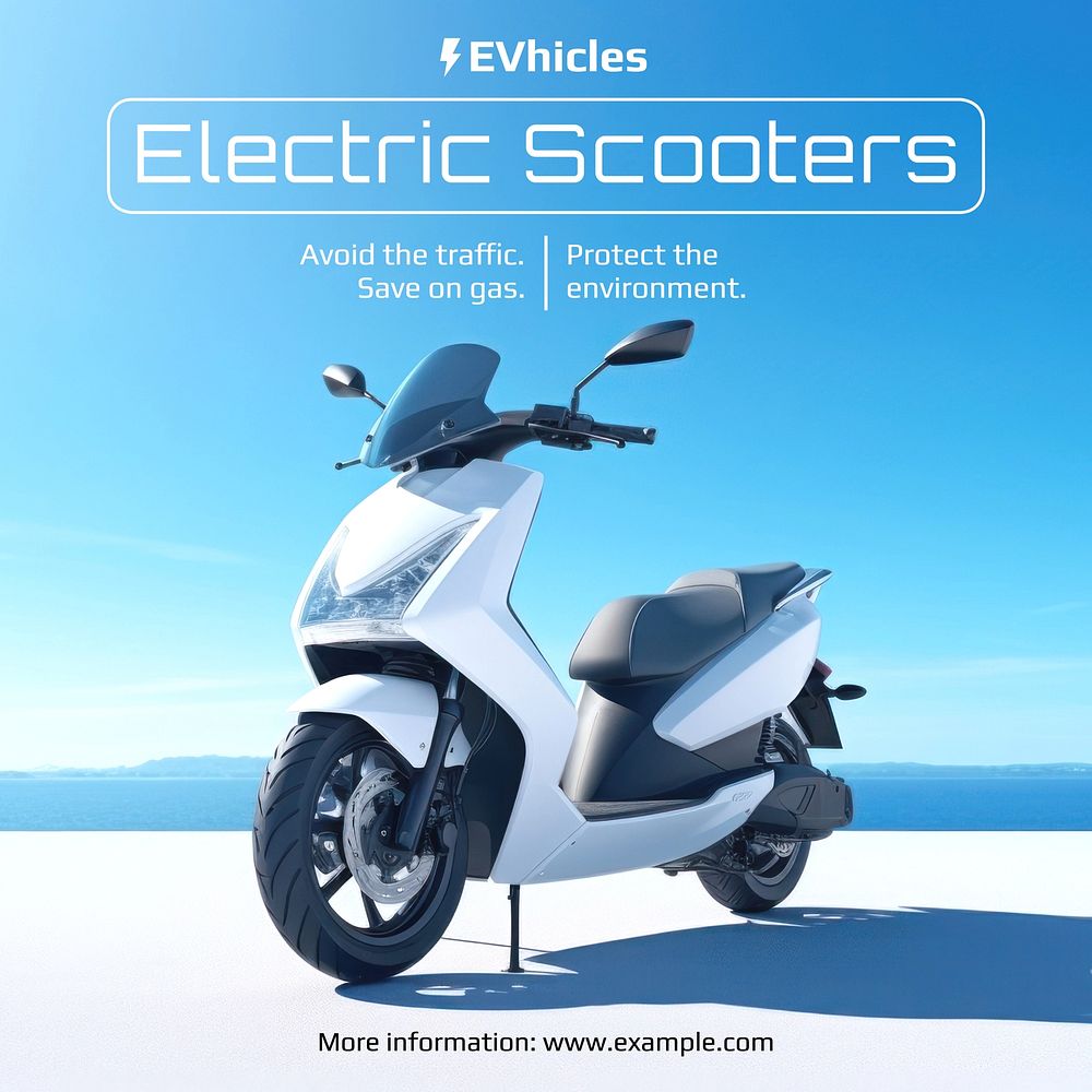 Electric scooters Facebook post template