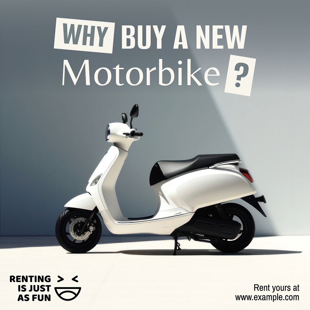 Motorbike rental Facebook post template