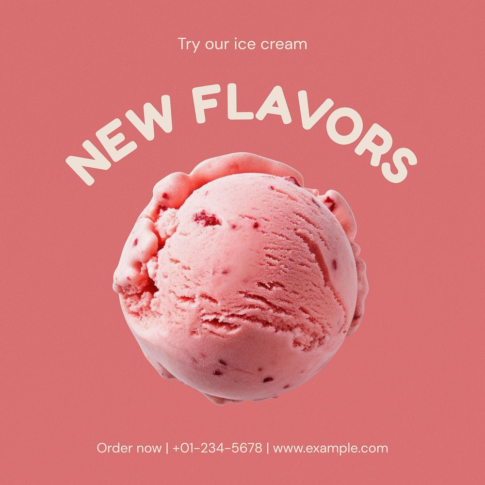 New flavors Facebook post template