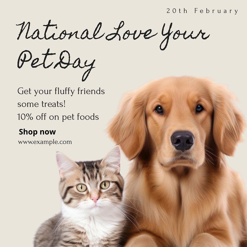 Pet shop promotion Instagram post template
