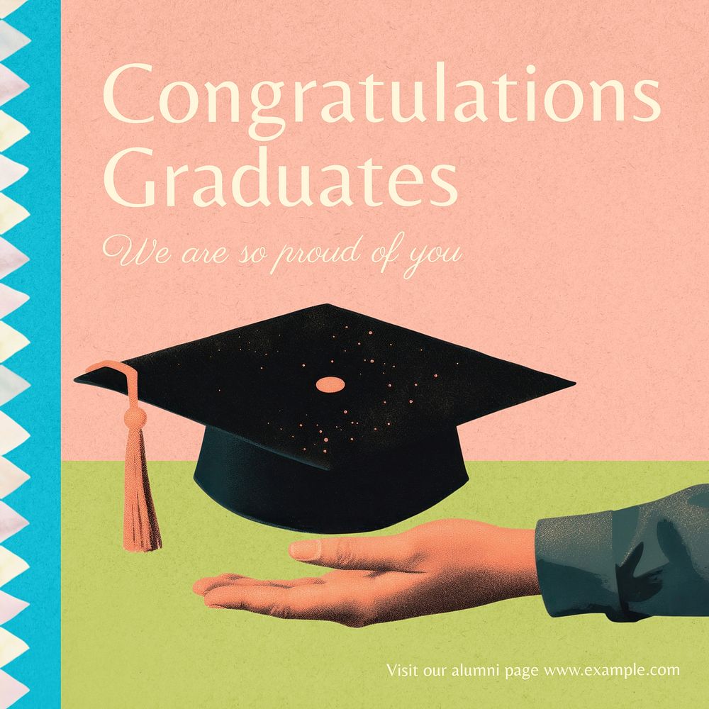 Congratulations graduates Instagram post template