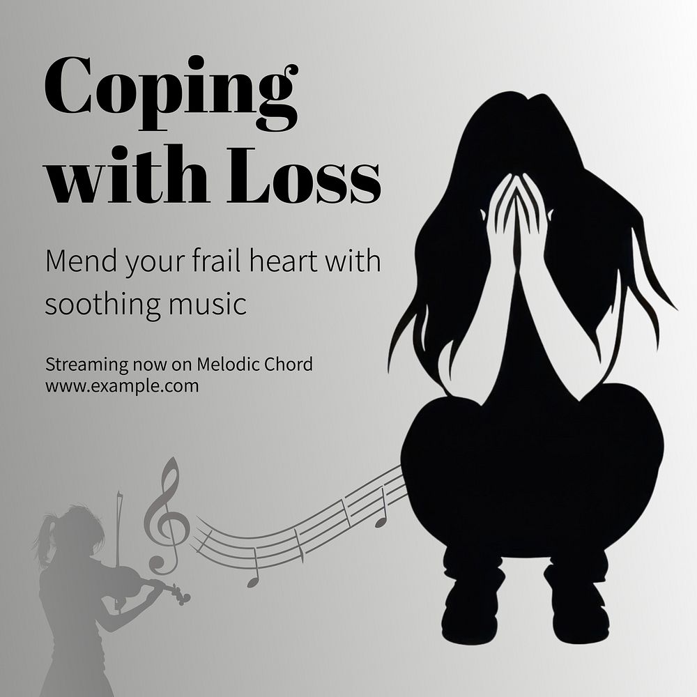 Soothing music Instagram post template