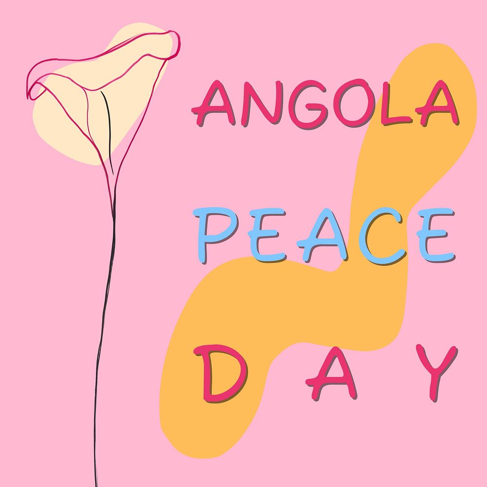 Angola peace day Instagram post template