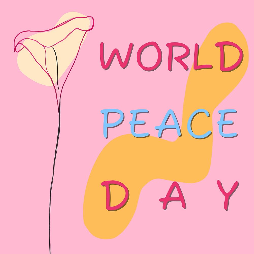 World peace day Instagram post template
