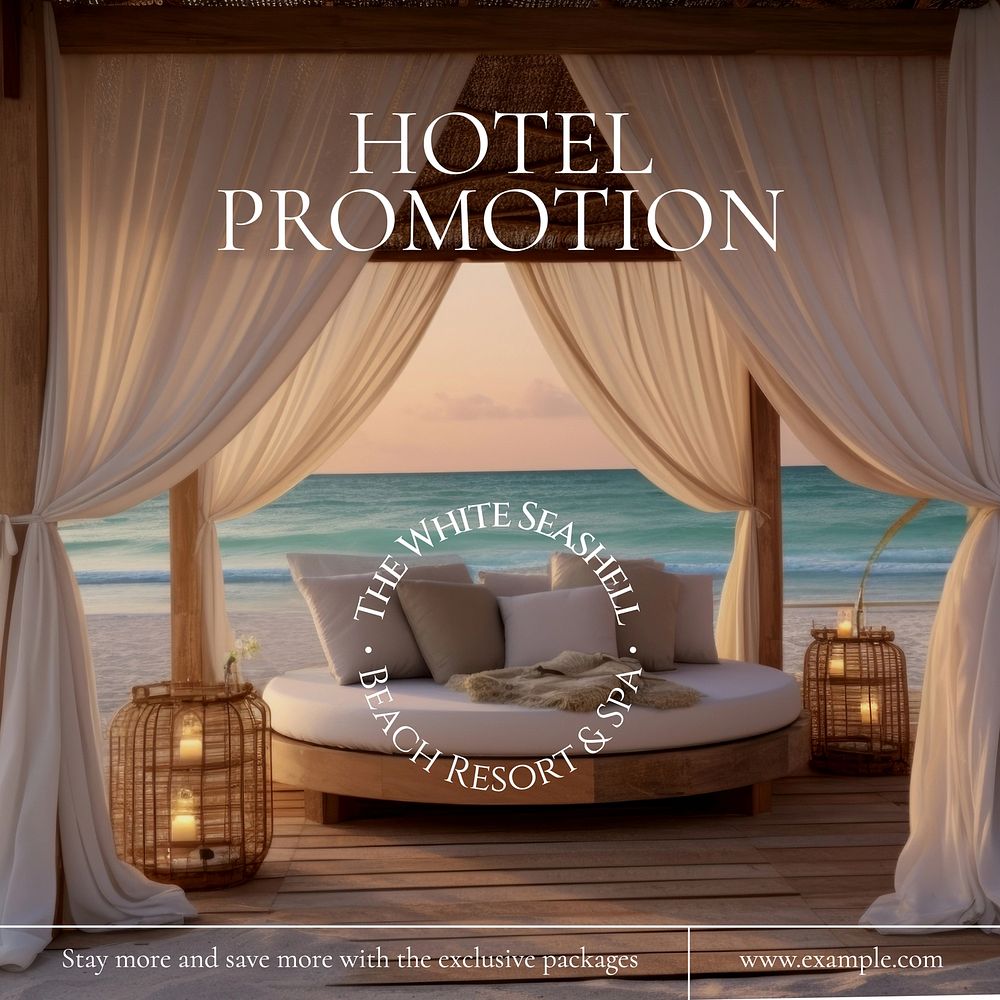 Hotel promotion Instagram post template