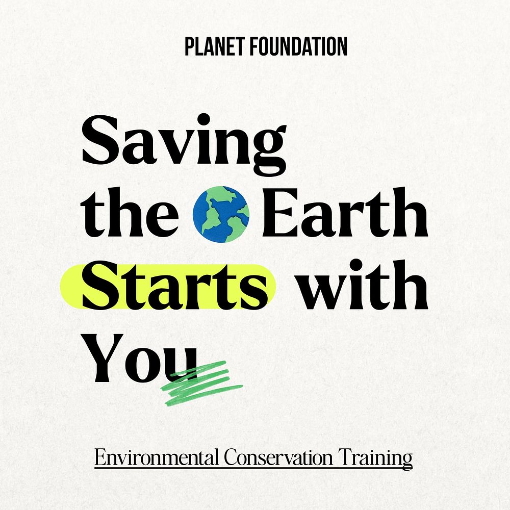 Environmental conservation training Instagram post template