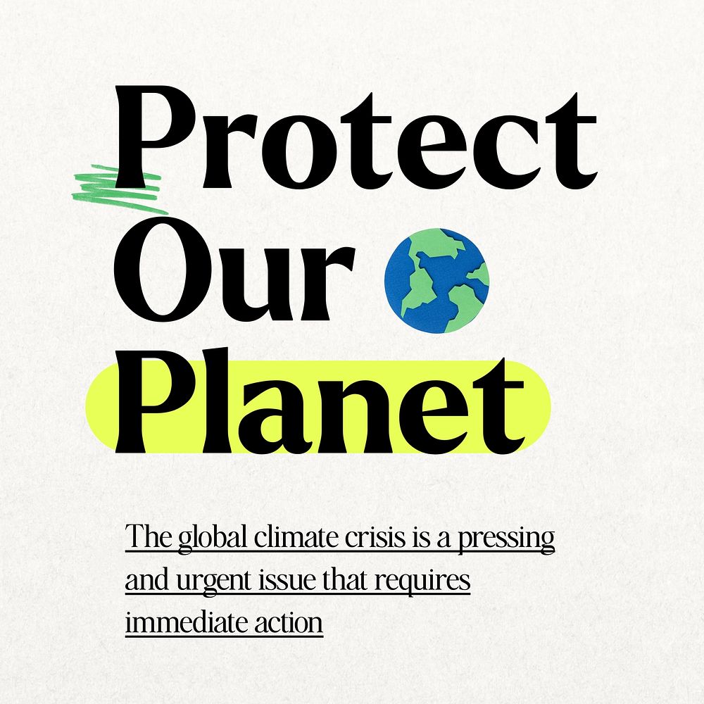 Protect our planet Instagram post template