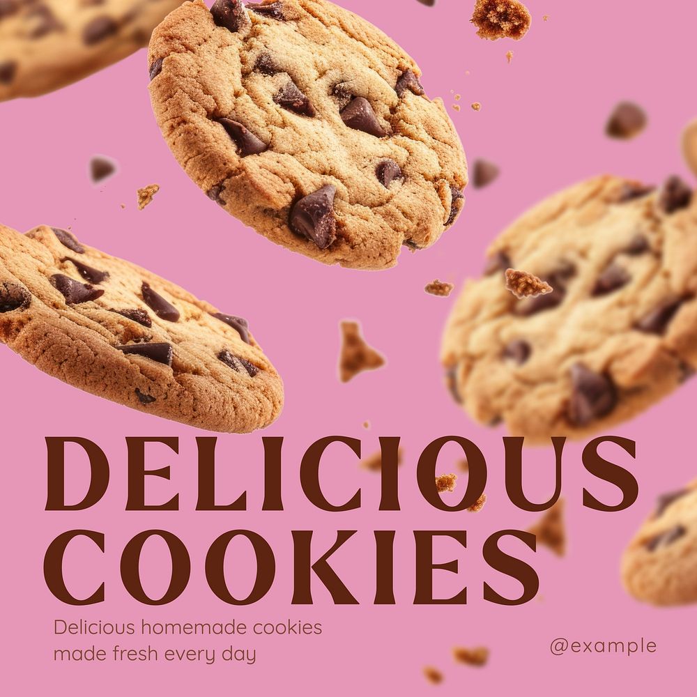 Delicious cookies Instagram post template