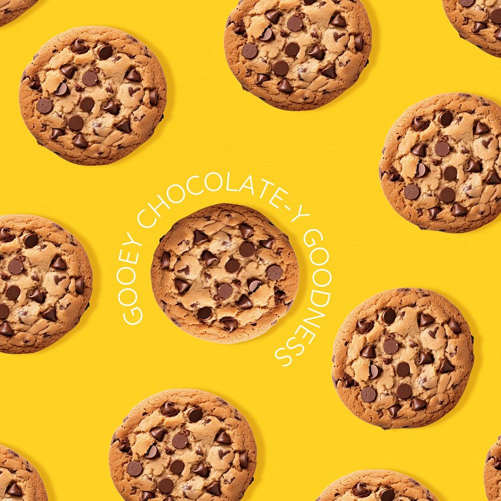 Chocolate chip cookies Instagram post template