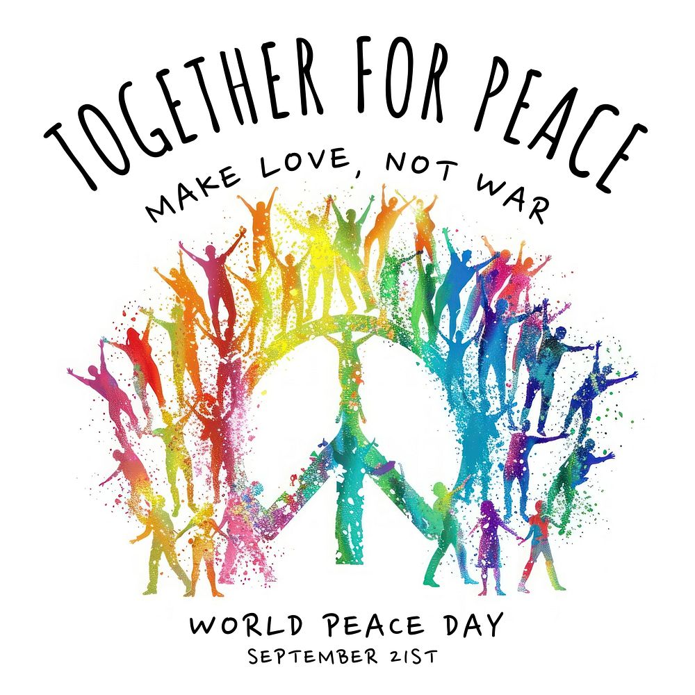 World peace day Instagram post template