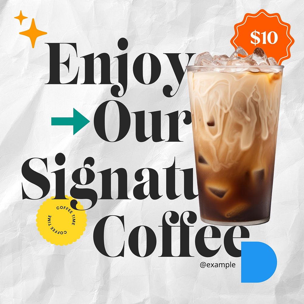 Cafe Instagram post template