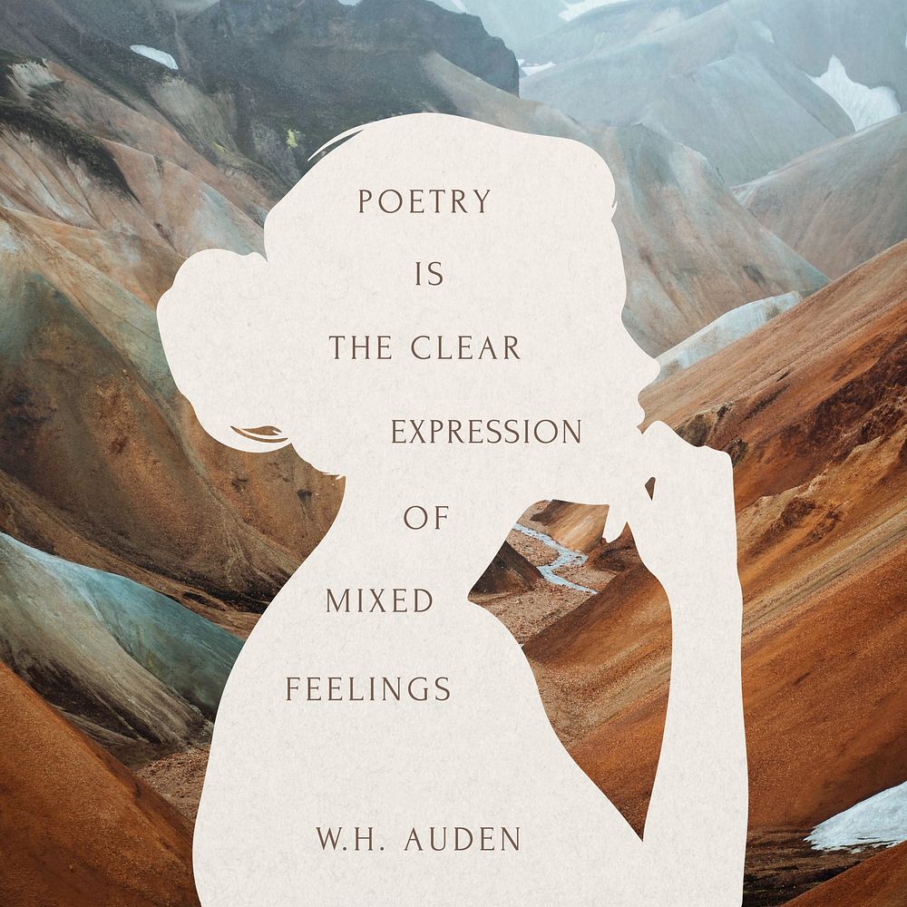 Poetry quote Instagram post template