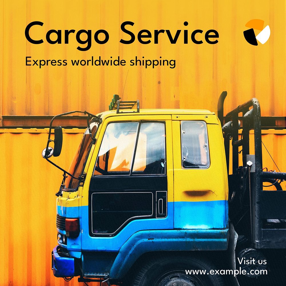 Cargo service Instagram post template
