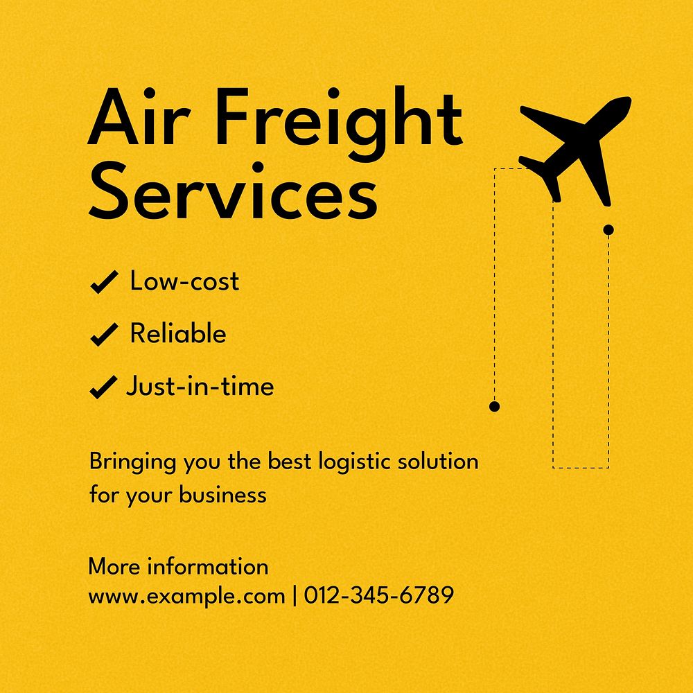 Air freight services Instagram post template