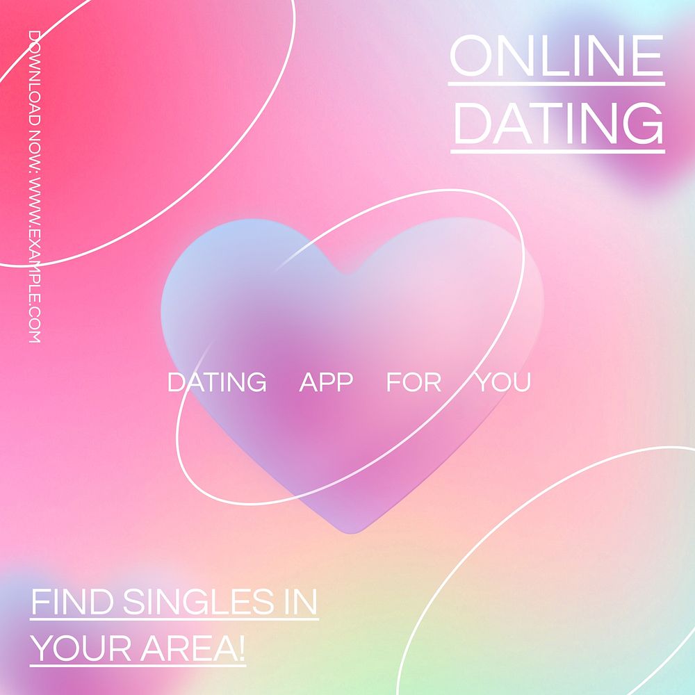Online dating  Instagram post template