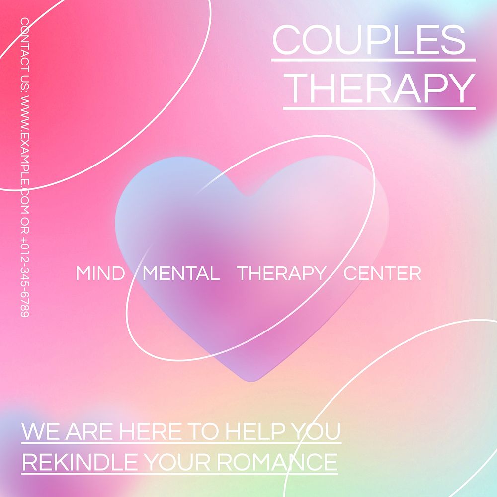 Couple therapy Facebook post template