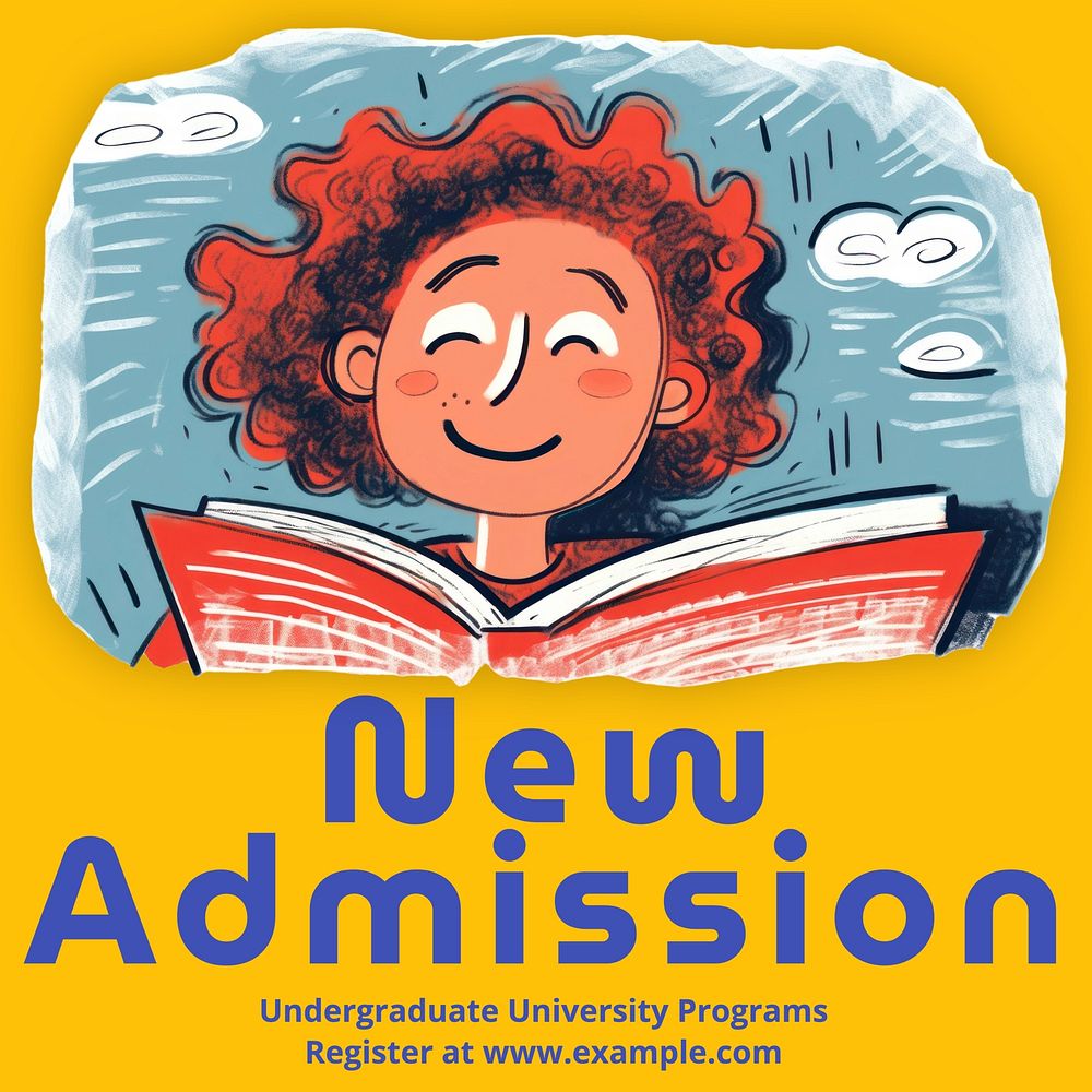 New admission Facebook post template