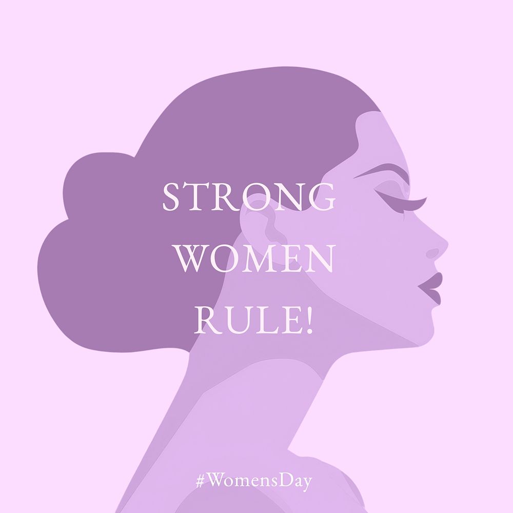 Strong women rules Facebook post template