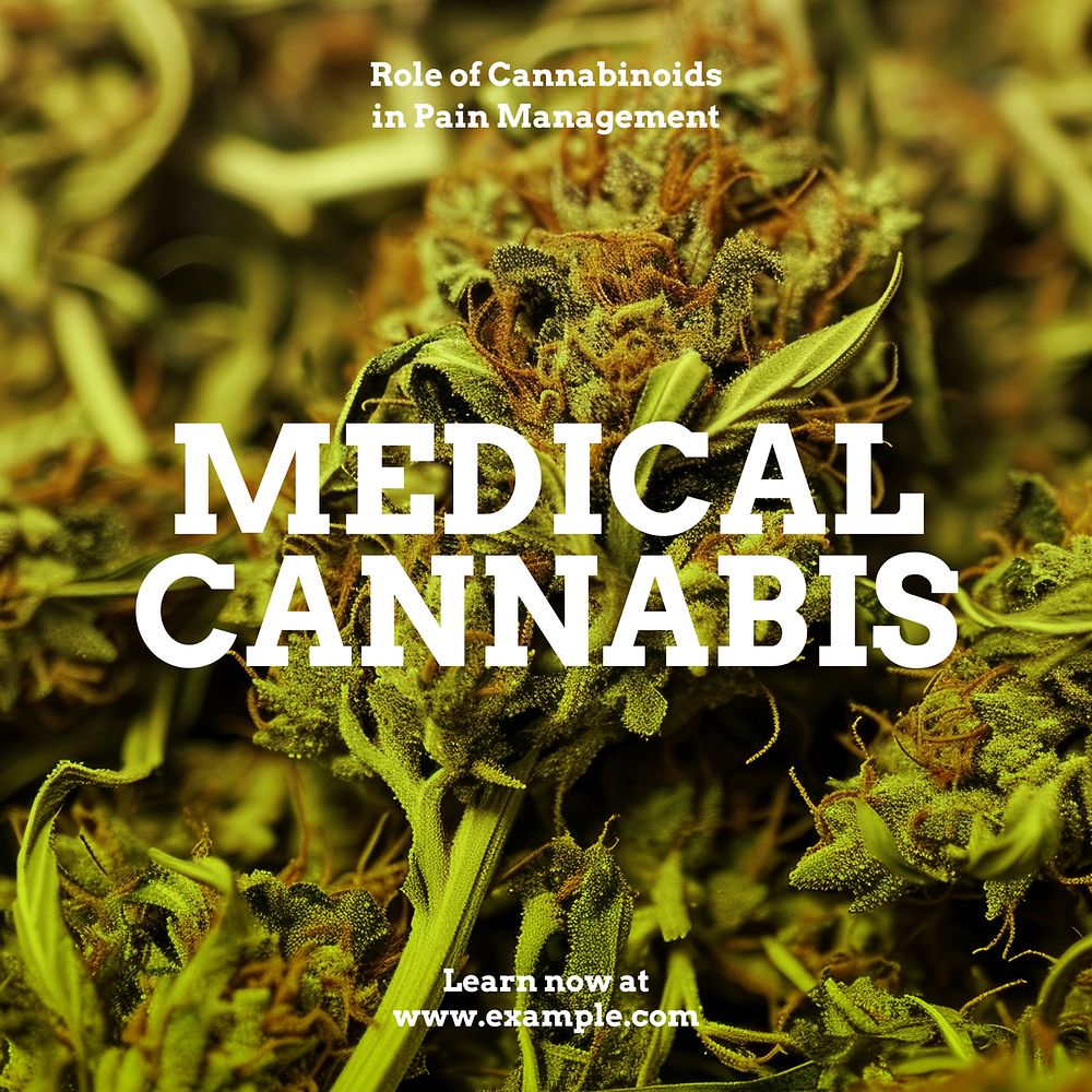 Medical cannabis Instagram post template