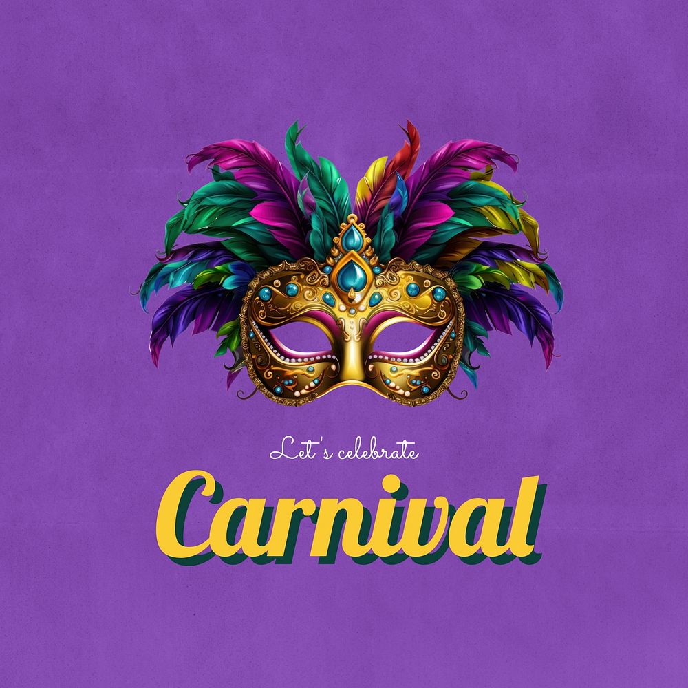 Carnival party Instagram post template