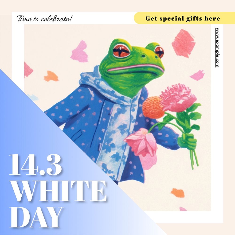 White day Instagram post template