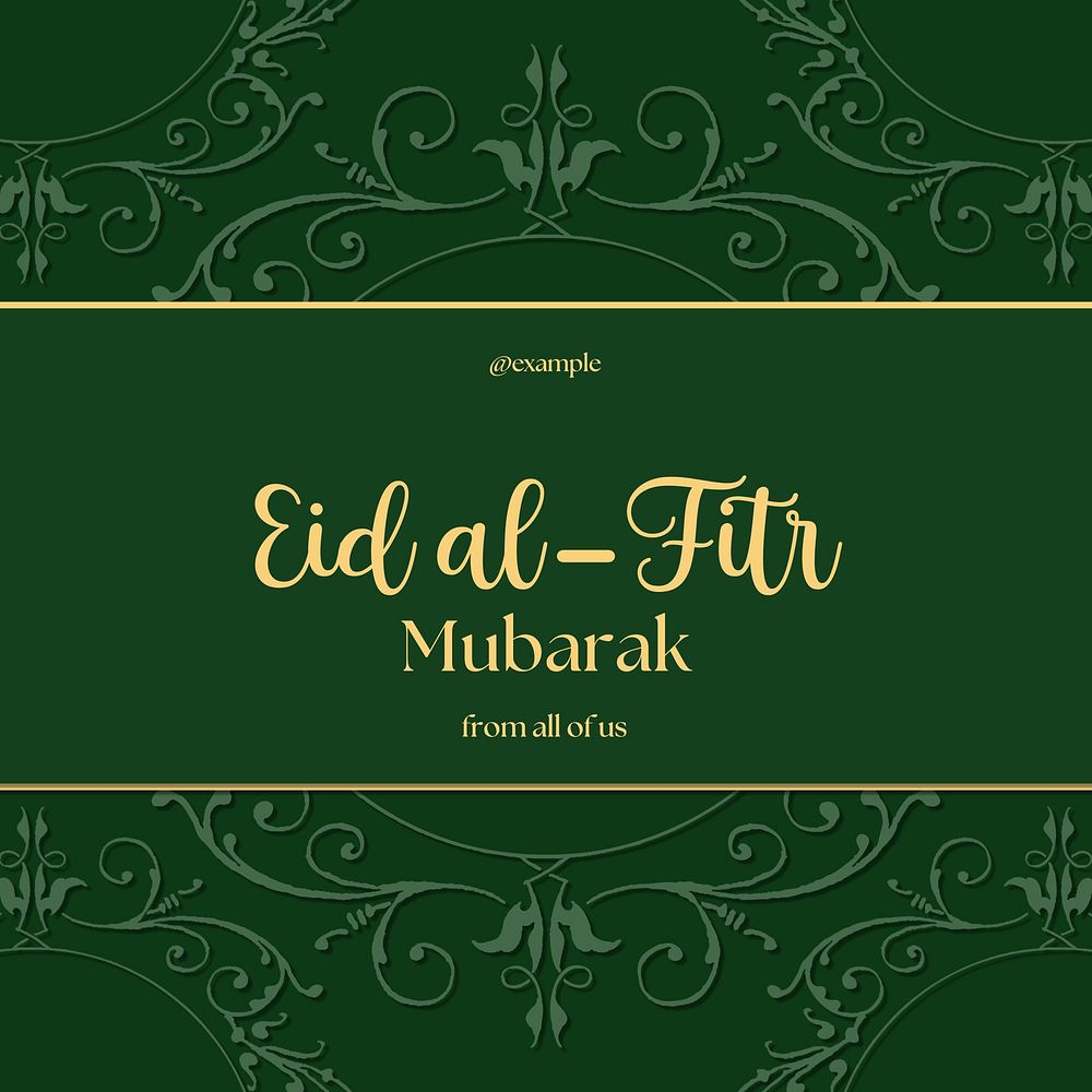 Eid al-Fitr Mubarak Facebook post template