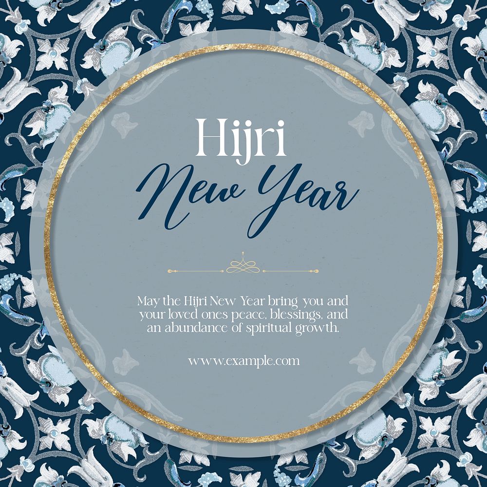 Hijri new year Facebook post template
