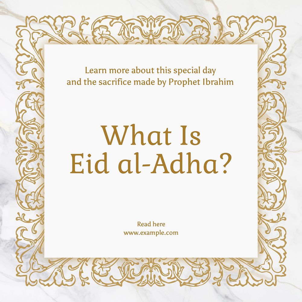 Eid al-Adha Facebook post template