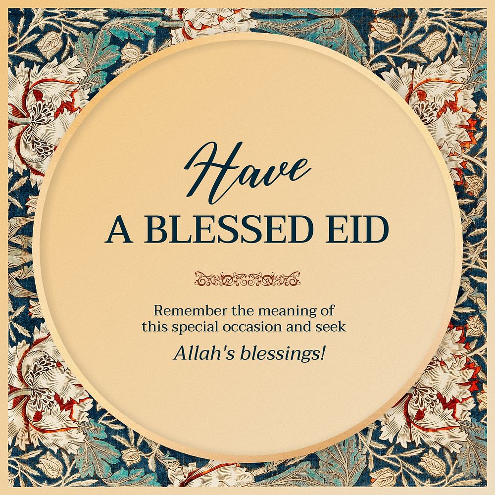 Eid Mubarak Facebook post template