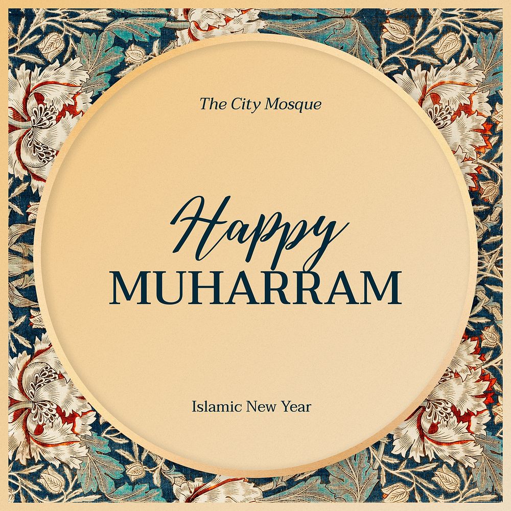 Islamic new year Facebook post template