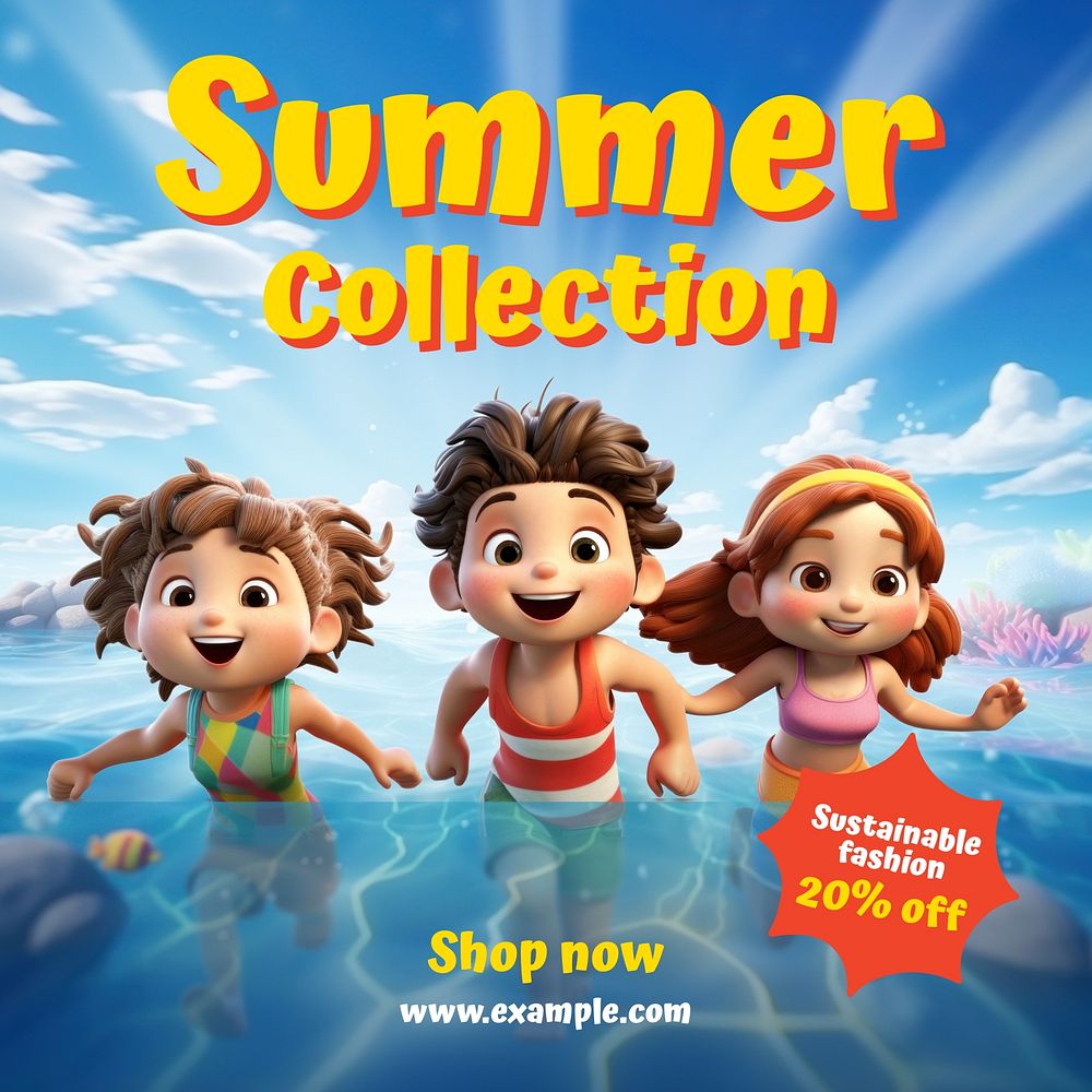 Summer collection Facebook post template