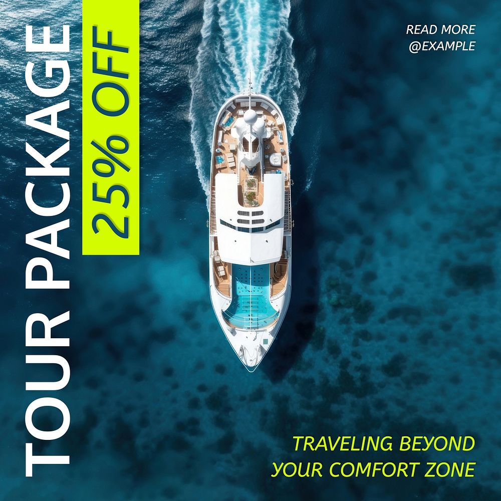 Tour package Facebook post template