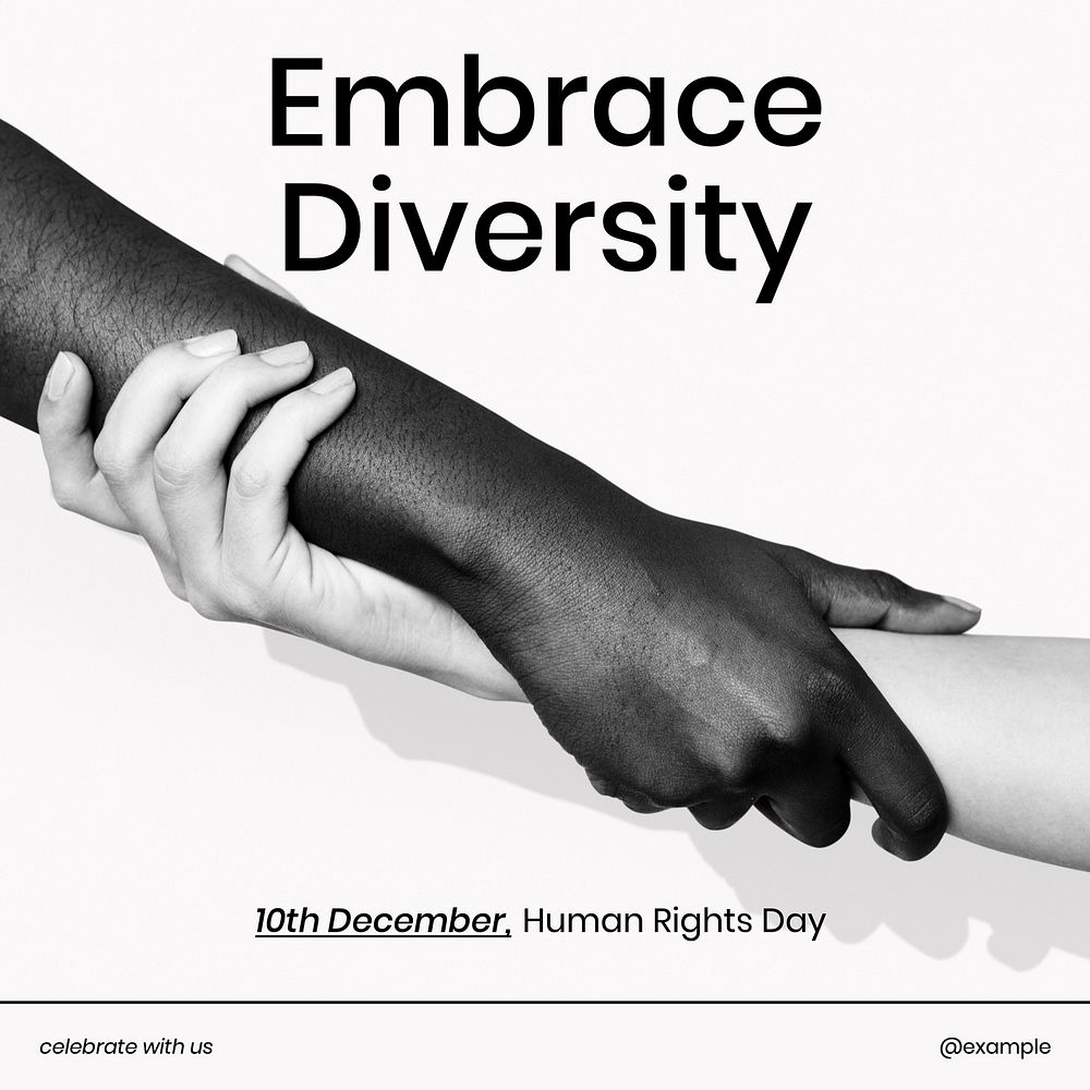 Embrace diversity Facebook post template