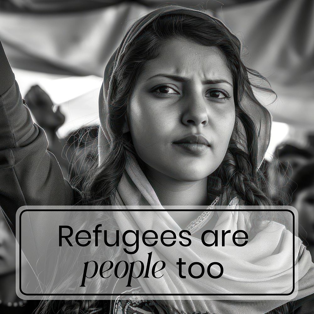 Refugees quote Facebook post template