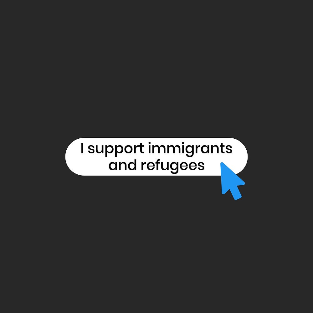 I support immigrants Facebook post template