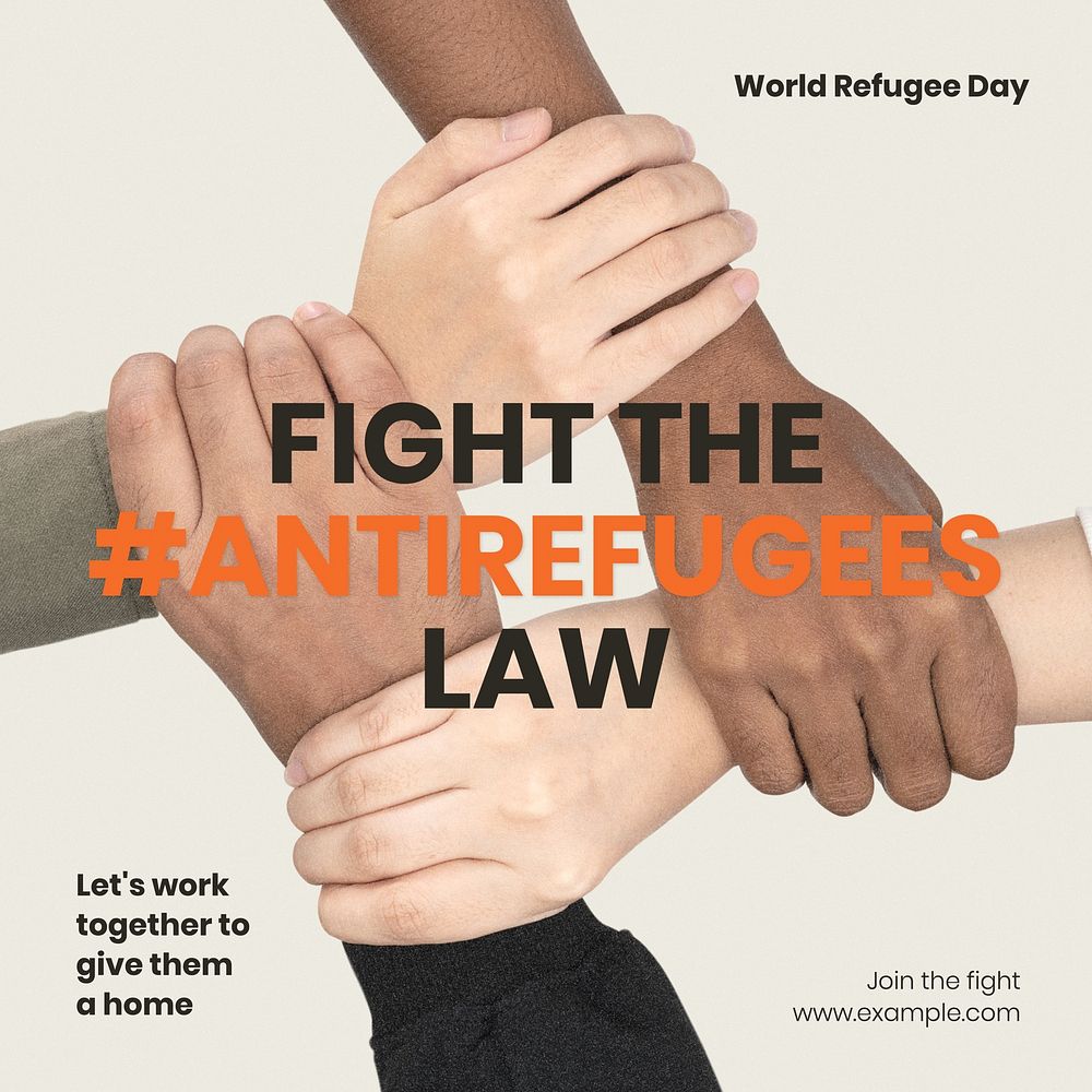 Fight Anti-Refugee Law Facebook post template
