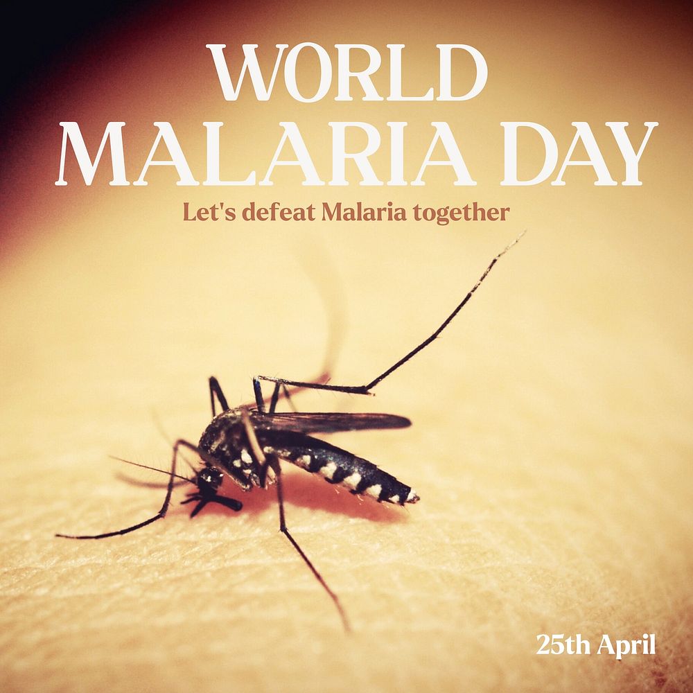 World Malaria Day Facebook post template