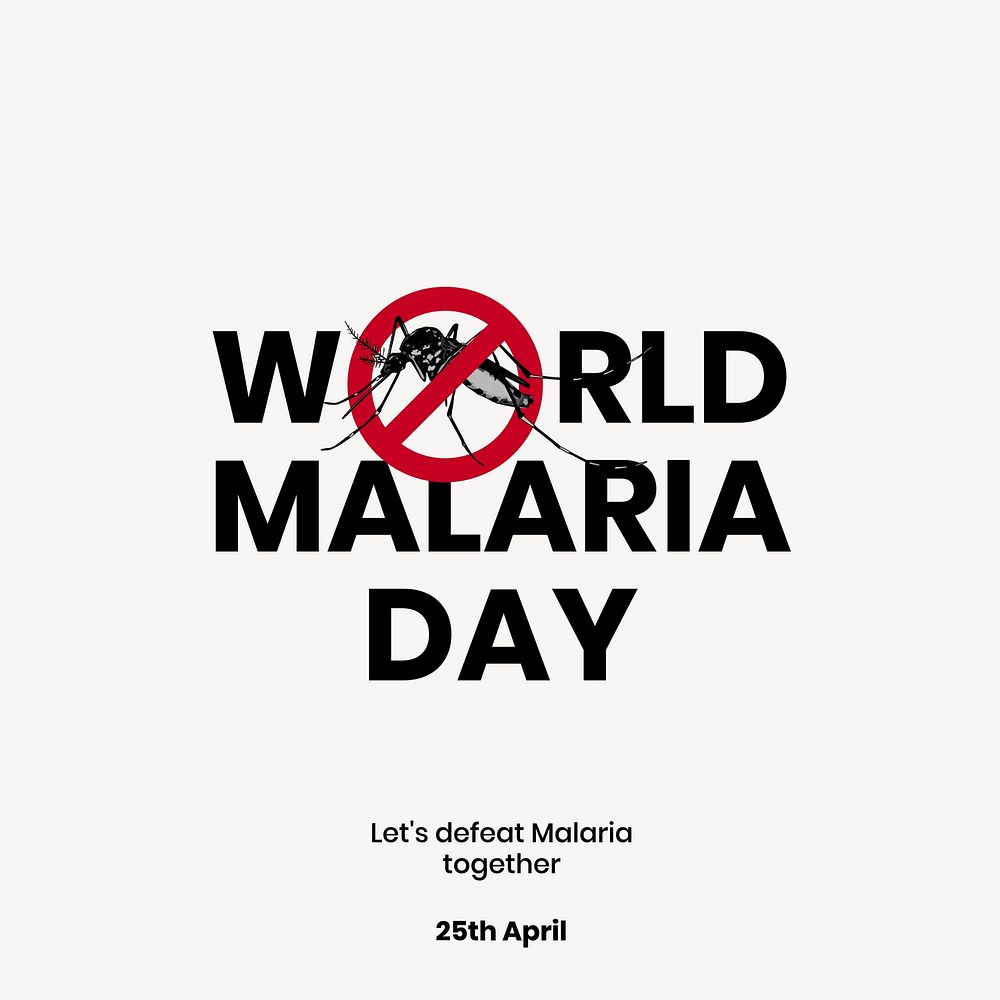 World Malaria Day Facebook post template
